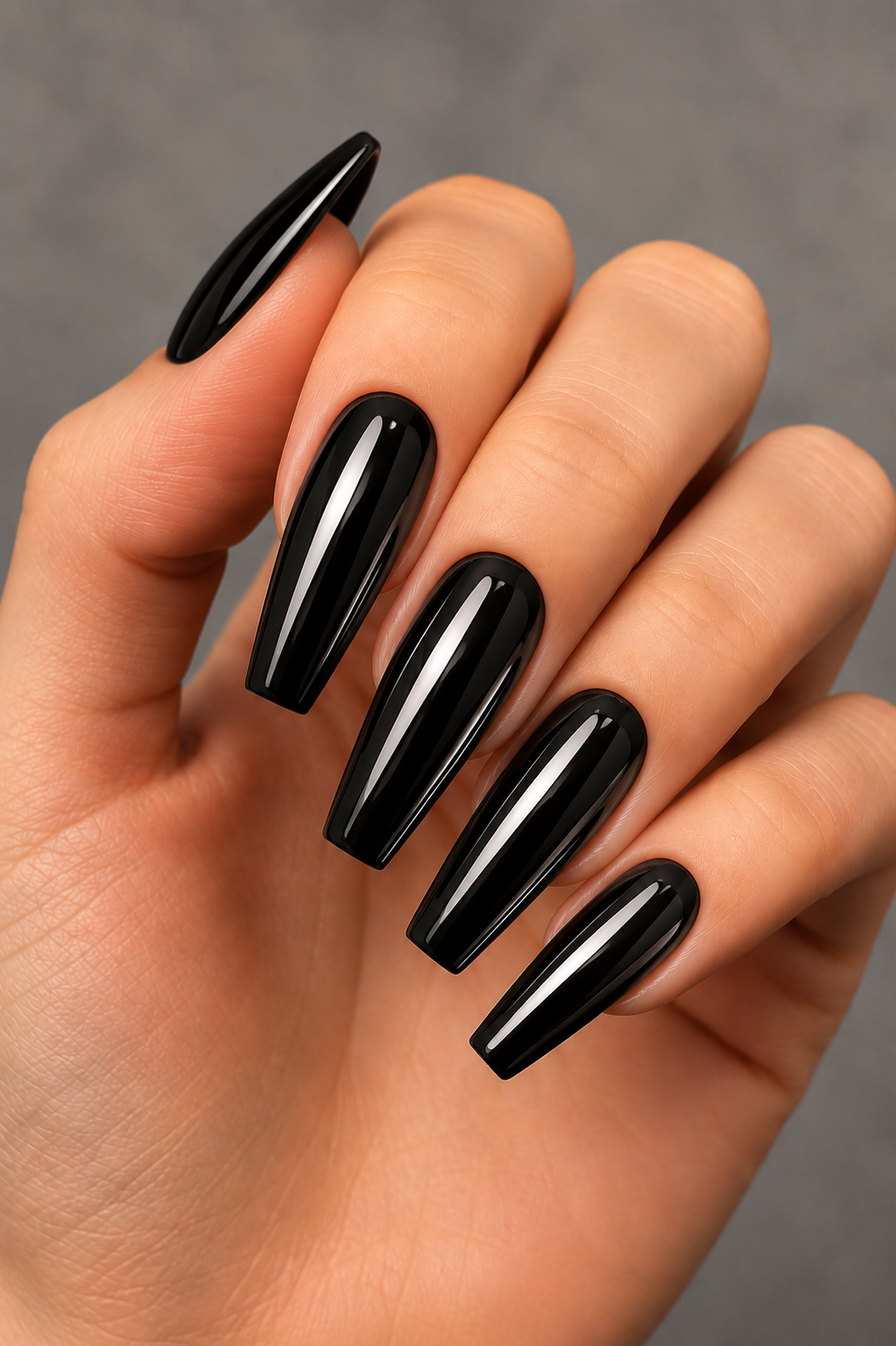 matte black chrome nails