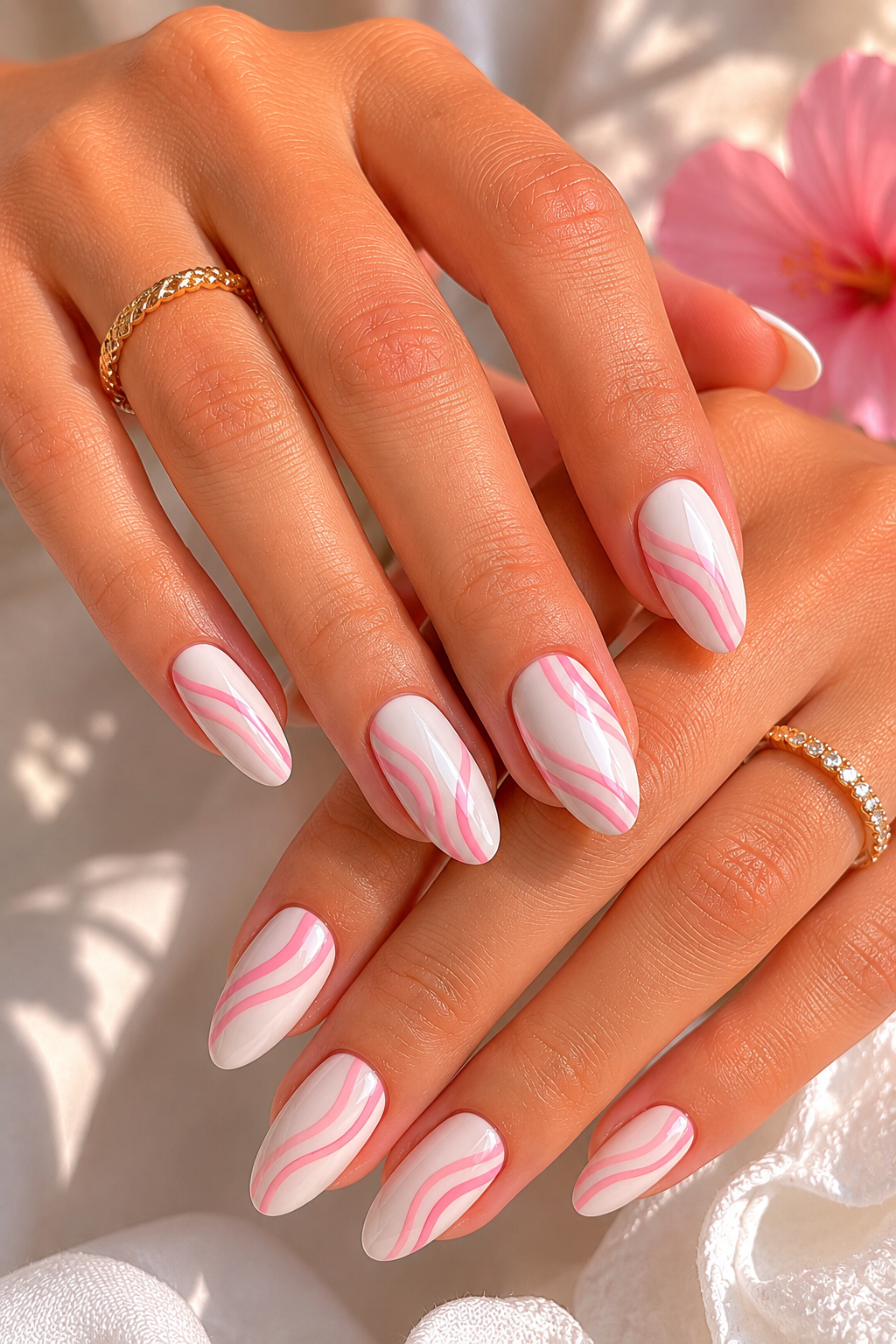 pink stripe summer nails 2026